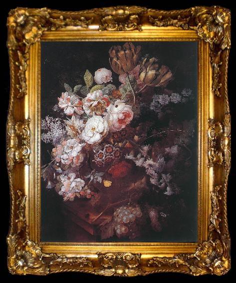 framed  HUYSUM, Jan van Vase of Flowers af, ta009-2